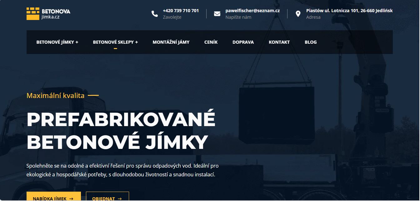 Prefabrikované betonové jímky, betonové sklepy - Pawel Fischer