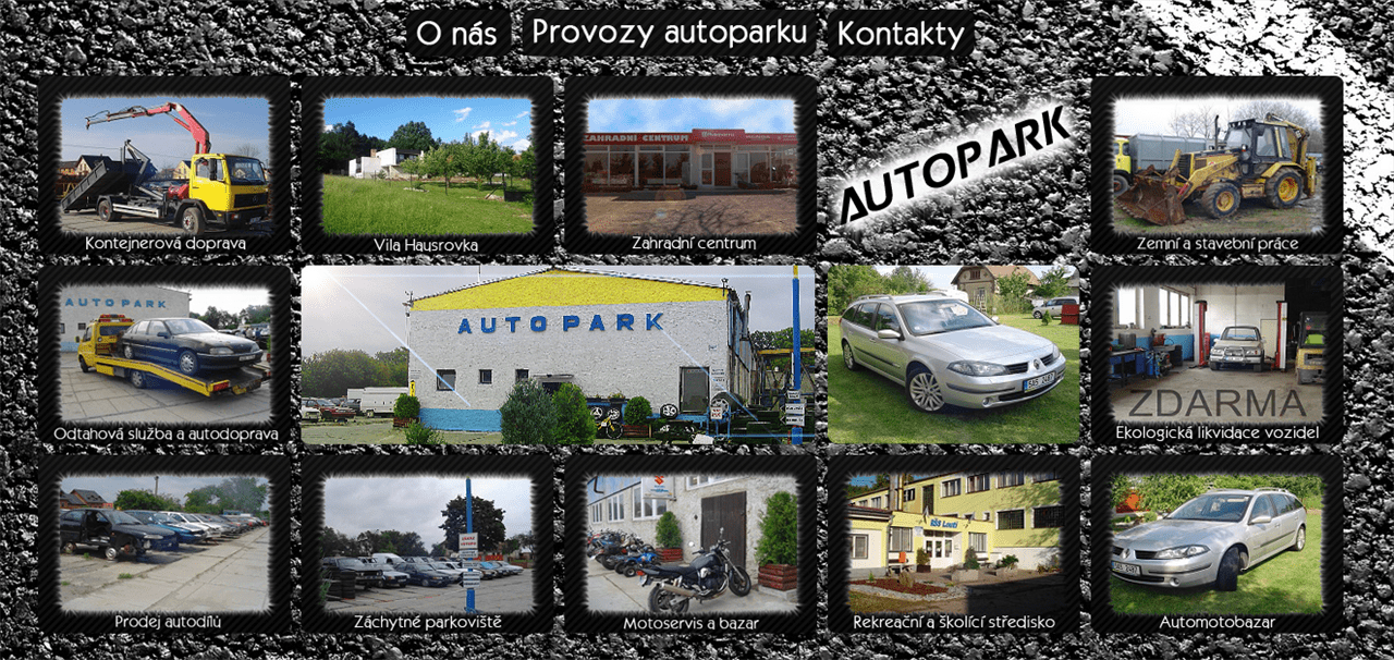 AUTOPARK s.r.o. - Autobazary, motobazary, kontejnerová doprava a zemní práce Dolní Březany